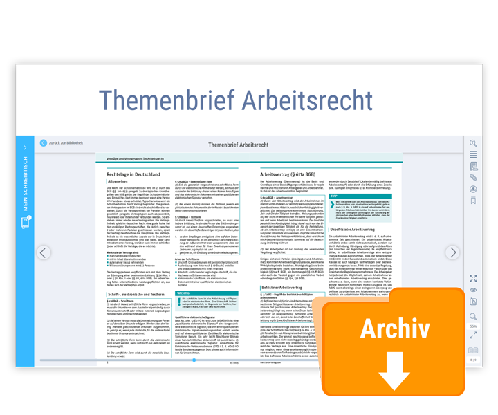 Themenbrief Arbeitsrecht