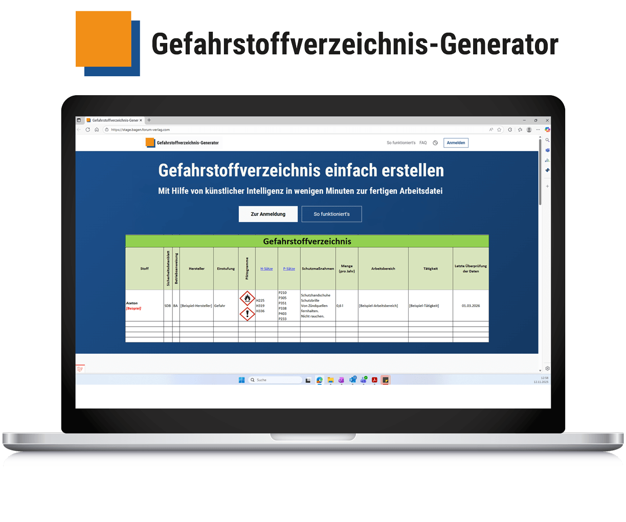 Gefahrstoffverzeichnis-Generator