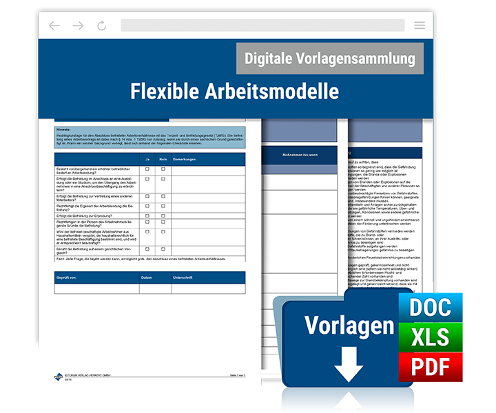 Dokumentenmappe Teilzeit und Befristung