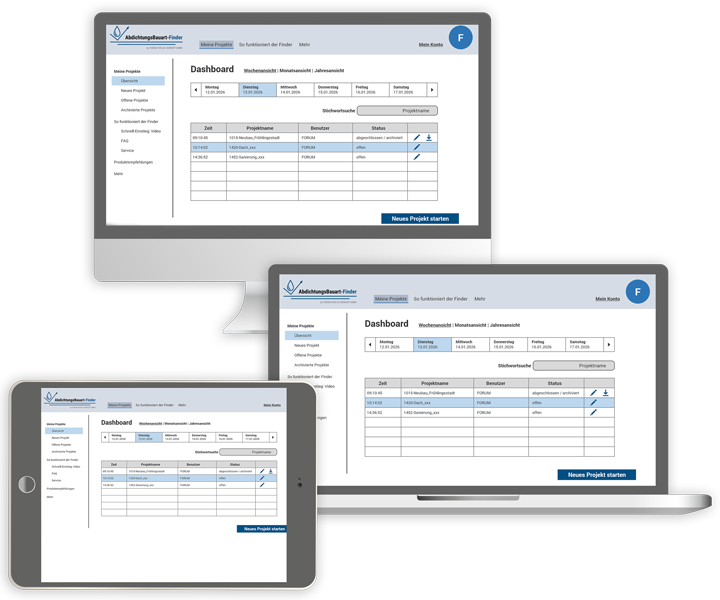 AbdichtungsBauart-Finder