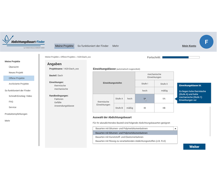 AbdichtungsBauart-Finder