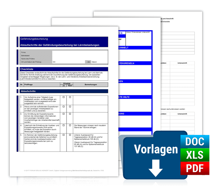 Digitale Vorlagensammlung Betriebssicherheitspraxis