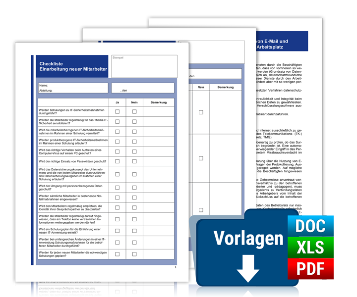 Dokumentenmappe: Datenschutz im Unternehmen