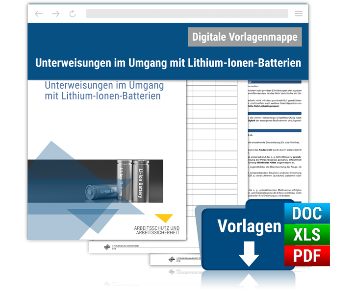 Unterweisungen im Umgang mit Lithium-Ionen-Batterien