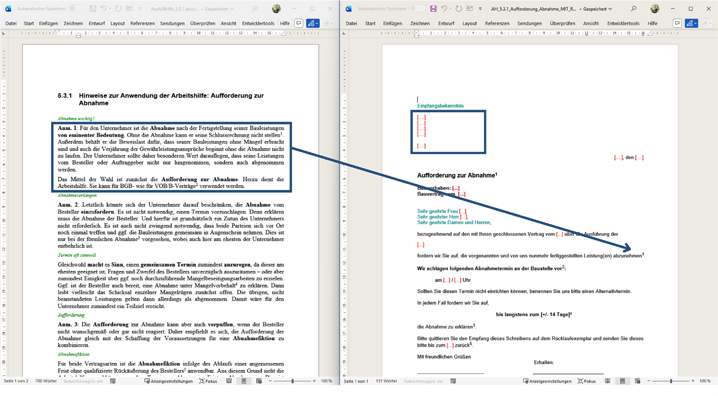 Schritt 3 Arbeitshilfen Gewährleistung