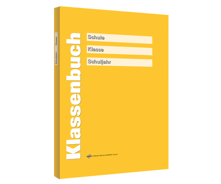 Klassenbuch sonnengelb