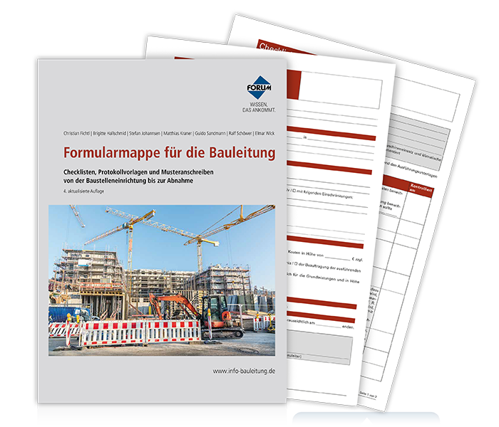 Formularmappe für die Bauleitung