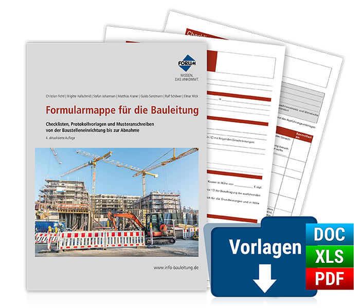 Formularmappe für die Bauleitung