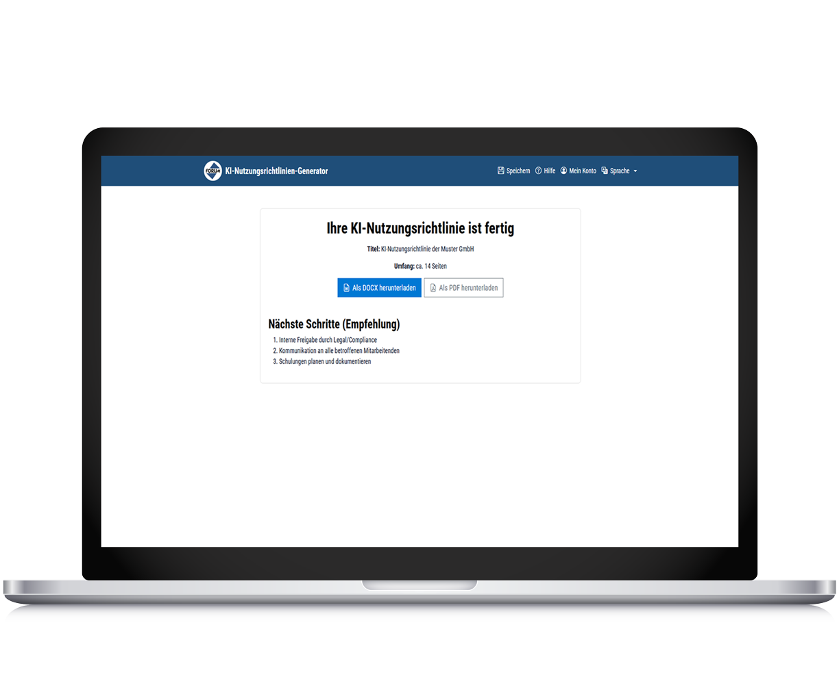 KI Nutzungsrichtlinien Letzte Seite