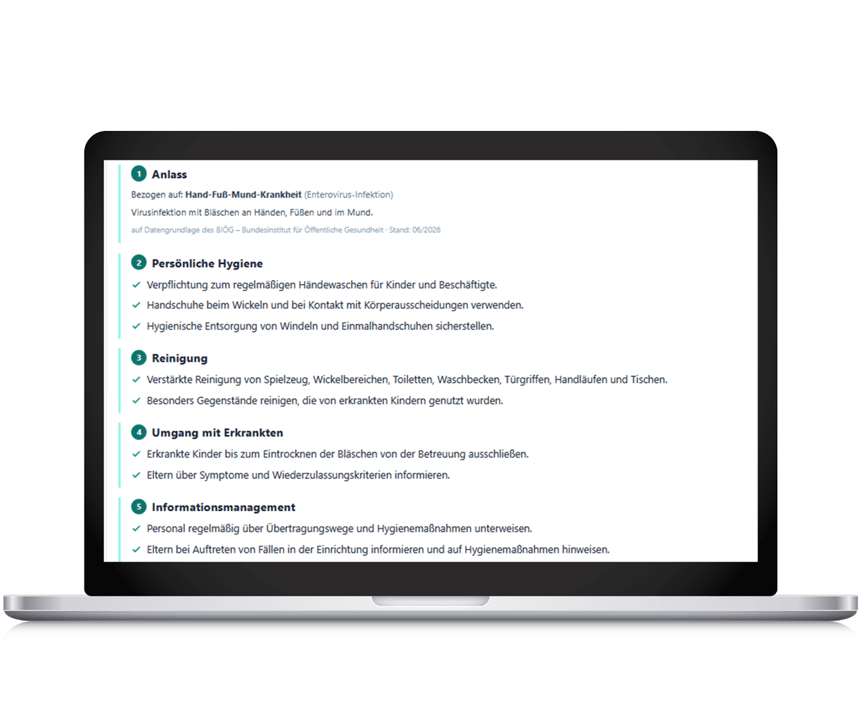 Infektionsmanager - Hygieneplan