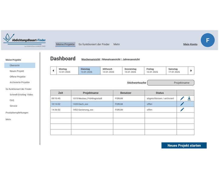 AbdichtungsBauart-Finder