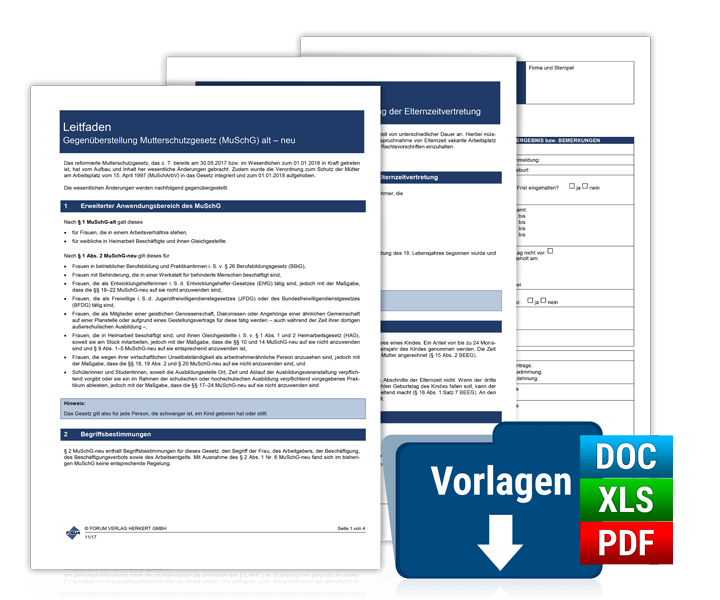 Dokumentenmappe Mutterschutz und Elternzeit