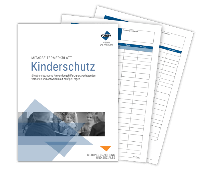 Mitarbeitermerkblatt Kinderschutz