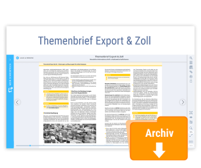 Themenbrief Export & Zoll