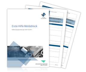 Erste-Hilfe-Meldeblock Erste-Hilfe-Meldeblock