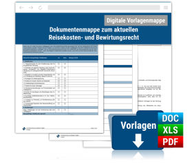 Dokumentenmappe zum aktuellen Reisekosten- und Bewirtungsrecht